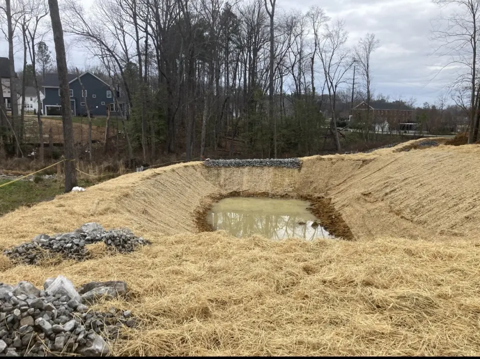 Pond construction and erosion control