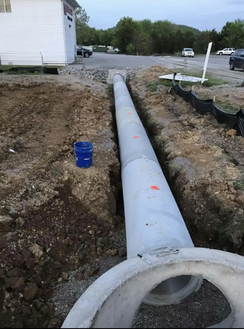 Stormwater drainage pipe installation